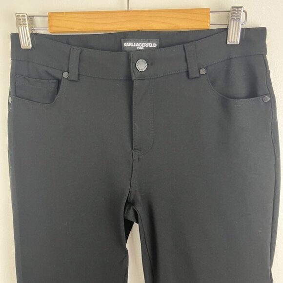 Karl Lagerfeld Black Rayon Pants - Picture 3 of 8